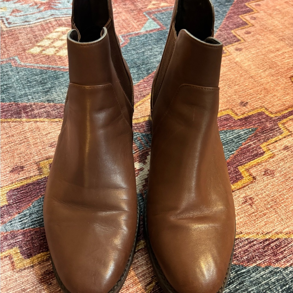 Brown Leather Chelsea Boots